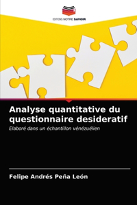 Analyse quantitative du questionnaire desideratif