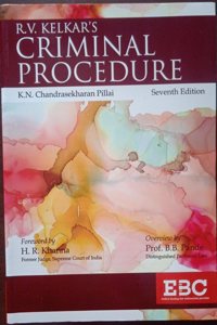 Apke Lawyers Mart| R.V. Kelkar's Criminal Procedure | By K.N. Chandrasekharan Pillai| 7th Edition| English| Paperback| 2023| Best Law Textbook