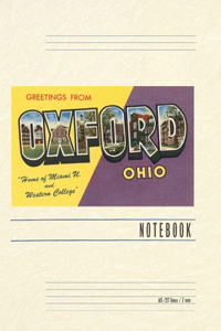 Vintage Lined Notebook Greetings from Oxford