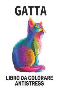 Libro da Colorare Antistress Gatta