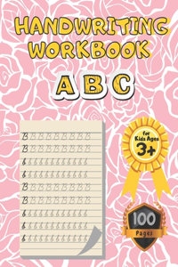 Handwriting Workbook A B C for Kids Ages 3+