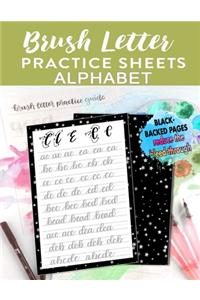 Brush Letter Alphabet Practice Sheets