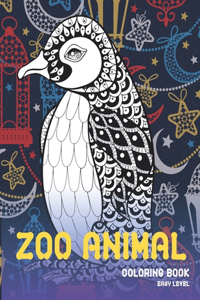 Zoo Animal Coloring Book - Easy Level