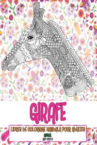 Livres de coloriage Mandala pour adultes - Anti stress - Animal - Girafe