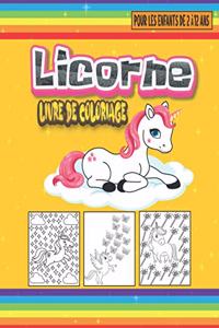 Licorne Livre de Coloriage Pour Les Enfants De 2 À 12 Ans