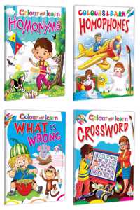 Colouring And Learning Combo Of Books | Pack Of 4 Books (V2)