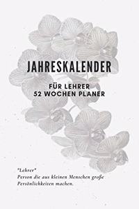 Jahreskalender für Lehrer 52 Wochen Planer