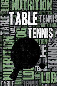 Table Tennis Nutrition Log and Diary