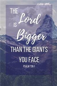 The Lord Is Bigger Than The Giants You Face