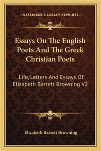 Essays on the English Poets and the Greek Christian Poets