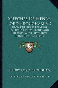 Speeches of Henry Lord Brougham V2