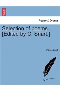 Selection of poems. [Edited by C. Snart.]