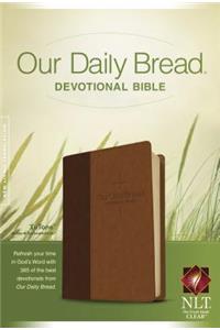 NLT Our Daily Bread Devotional Bible Tutone Brown/Tan