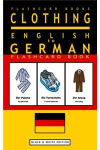 Clothing - English to German Flash Card Book