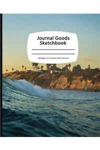 Journal Goods Sketchbook - Beach Water Wave