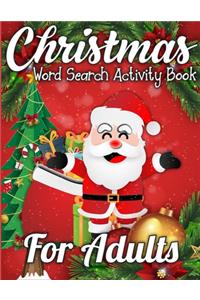 Christmas Word Search Activity Book for Adults