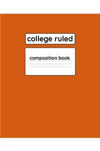 College Ruled Composition Book