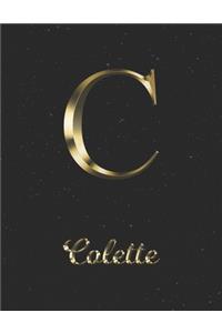 Colette: 1 Year Daily Planner (12 Months) - Yellow Gold Effect Letter C Initial First Name - 2020 - 2021 - 365 Pages for Planning - January 20 - December 20 