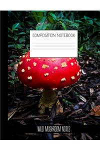 wild mushroom notes Composition Notebook