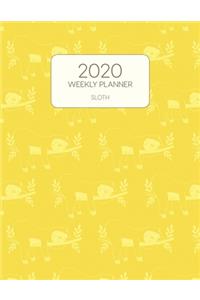 2020 Weekly Planner Sloth