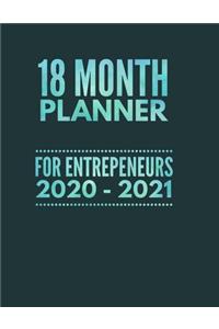18 Month Planner For Entrepreneurs 2020 - 2021