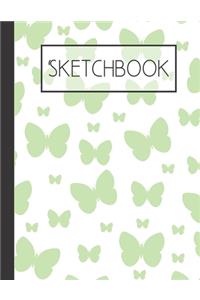 Green Butterflies Sketchbook