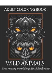 Adult coloring book wild animals stress relieving animal design for adult reluxation