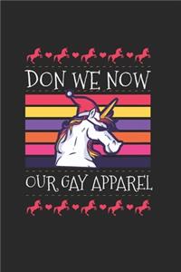 Christmas Unicorn gay apparel Notebook