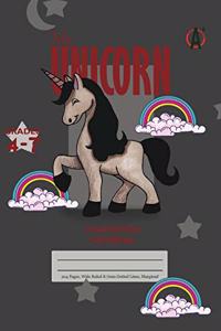 My Unicorn Primary Composition 4-7 Notebook, 102 Sheets, 6 x 9 Inch Gray Cover
