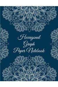 Hexagonal Graph Paper Notebook: Mandala Art Design, 1/4 Inch Hexagons Graph Paper Notebooks 8.5 X 11 for Designing, Game Boards Paper, Math Activities and Coloring Patterns