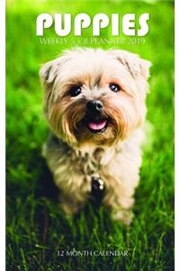 Puppies Weekly 5 X 8 Planner 2019