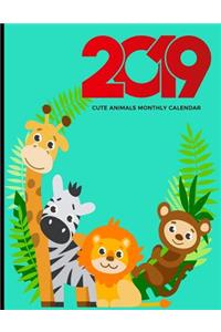 2019 Cute Animals Monthly Calendar