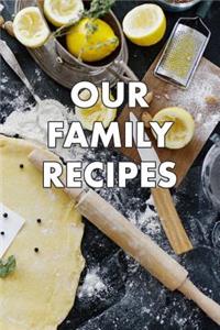 Family Recipe Book to Write in