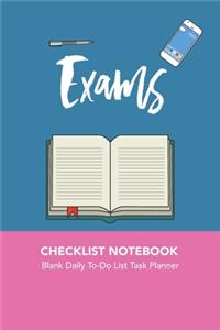 Exams checklist notebook
