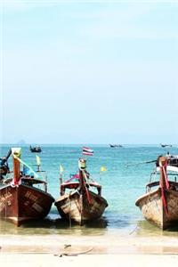 Fishing Boats on a Beach in Thailand Journal