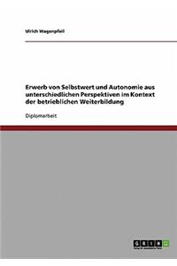 Erwerb von Selbstwert und Autonomie aus unterschiedlichen Perspektiven im Kontext der betrieblichen Weiterbildung