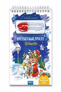 Trotsch WassermalspaÃŸ mit Zauberstift Weihnachten: Malblock mit nachfullbarem Wassermalstift Ausmalen Wasser Malbuch