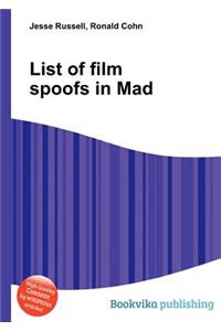 List of Film Spoofs in Mad