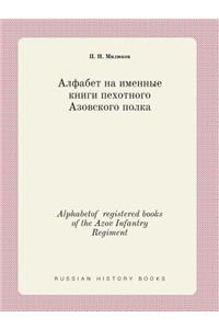 Alphabetof registered books of the Azov Infantry Regiment