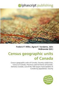 Census Geographic Units of Canada