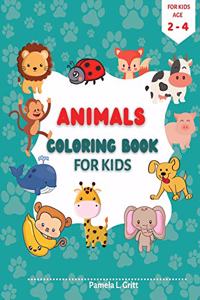 Animals Coloring Book for Kids Age 2-4