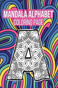 Mandala Alphabet Coloring Page
