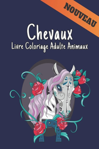 Chevaux Livre Coloriage Adulte Animaux