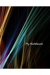 My Notebook: Large Abstract College Ruled Notebook, Journal