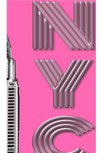 New York City Chrysler Building pink Drawing Writing creative blank journal