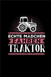 Echte Mädchen Fahren Traktor