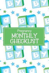 Pregnancy Monthly Checklist: Baby and Pregnancy To Do List, Before Baby Arrives, Expecting Baby, Week by Week, Pregnancy Organizer, First Time Moms, Daily Planner; Baby Blocks