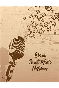 Blank Sheet Music Notebook