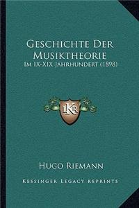 Geschichte Der Musiktheorie