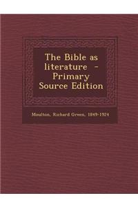 The Bible as Literature